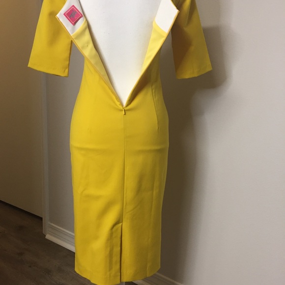 Glamour Bunny Yellow Jacky Pencil Dress XS - Picture 8 of 16